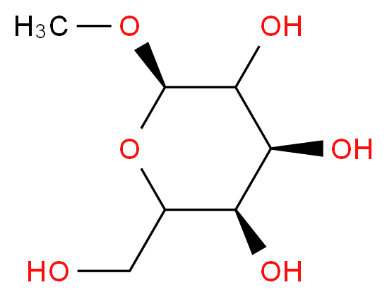 (3R,4S,6R)-2-(hydroxymethyl)-6-methoxyoxane-3,4,5-triol_分子结构_CAS_7000-27-3