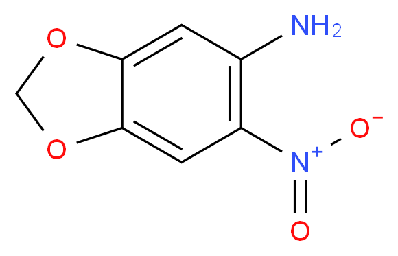 (6-Nitro-1,3-benzodioxol-5-yl)amine_分子结构_CAS_64993-07-3)