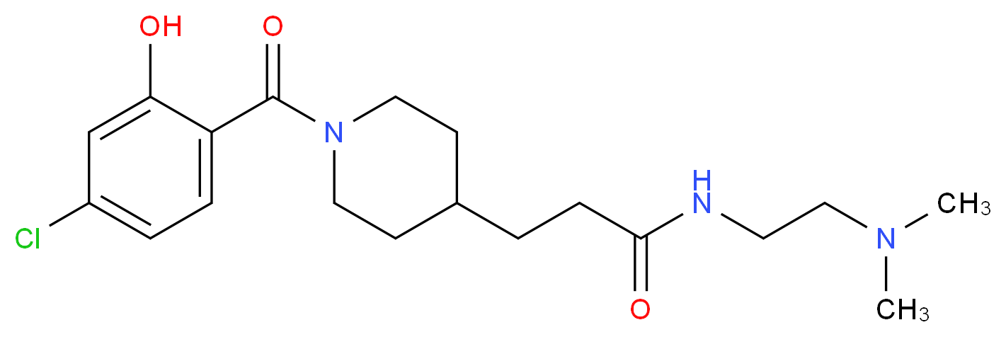 3-[1-(4-chloro-2-hydroxybenzoyl)piperidin-4-yl]-N-[2-(dimethylamino)ethyl]propanamide_分子结构_CAS_)