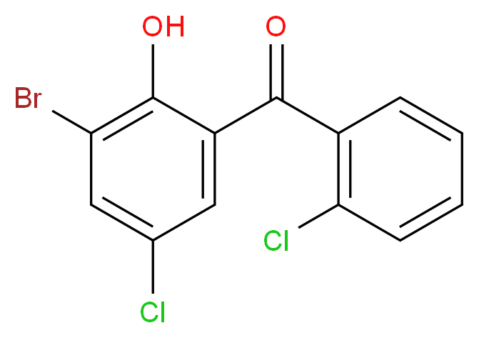 2-bromo-4-chloro-6-(2-chlorobenzoyl)phenol_分子结构_CAS_332104-57-1