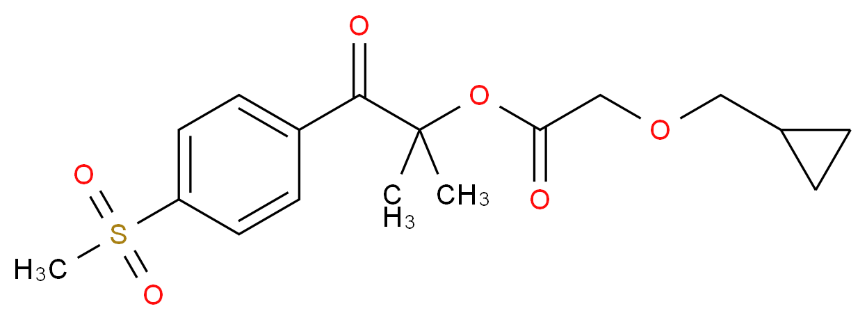 2-(Cyclopropylmethoxy)-acetic Acid 1,1-Dimethyl-2-[4-(methylsulfonyl)phenyl]-2-oxoethyl Ester_分子结构_CAS_246869-15-8)