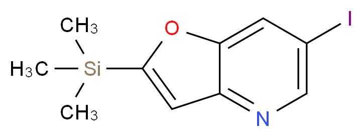 6-Iodo-2-(trimethylsilyl)furo[3,2-b]pyridine_分子结构_CAS_1186310-73-5)