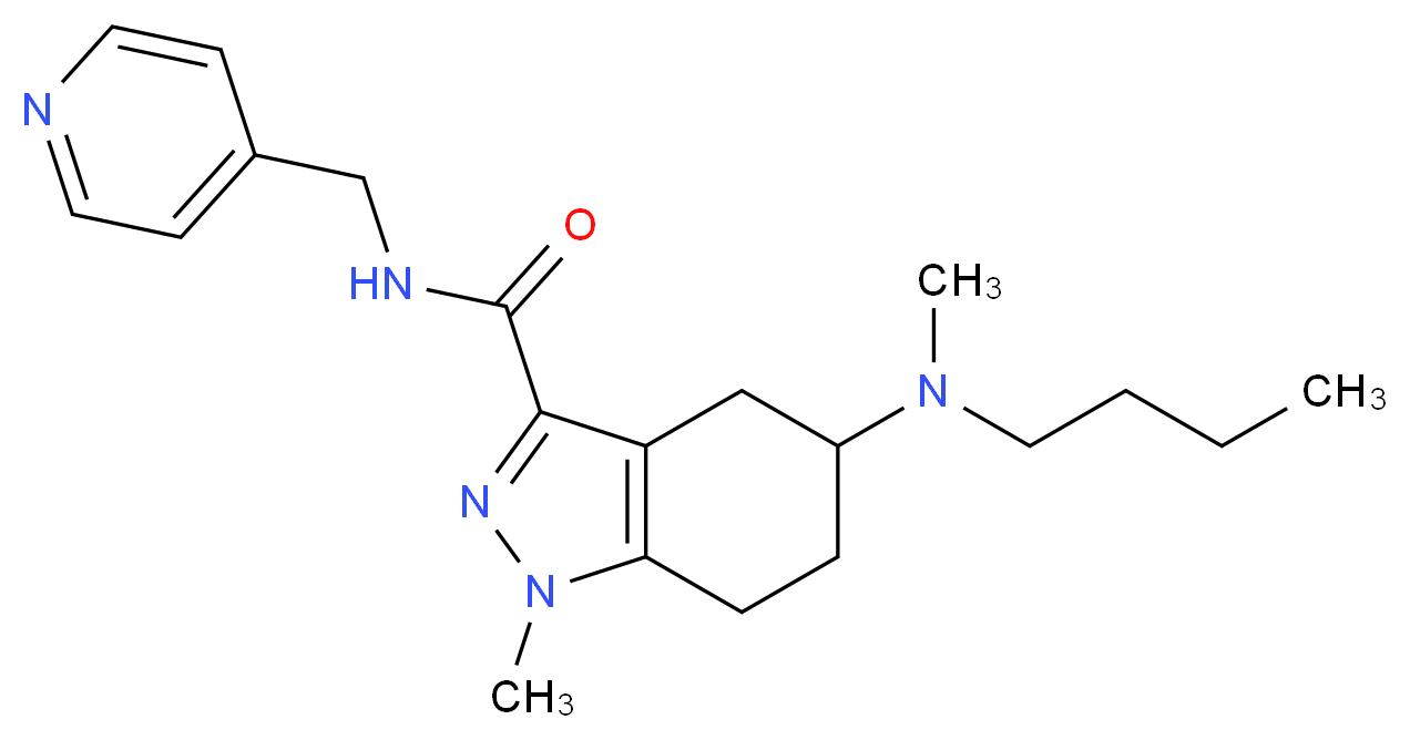 5-[butyl(methyl)amino]-1-methyl-N-(4-pyridinylmethyl)-4,5,6,7-tetrahydro-1H-indazole-3-carboxamide_分子结构_CAS_)