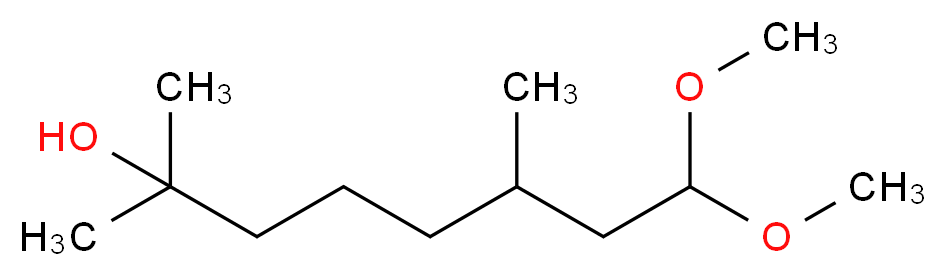 8,8-dimethoxy-2,6-dimethyloctan-2-ol_分子结构_CAS_141-92-4