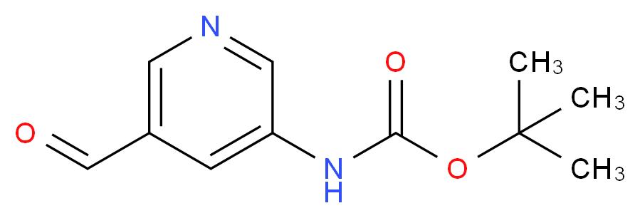 tert-butyl N-(5-formylpyridin-3-yl)carbamate_分子结构_CAS_337904-94-6