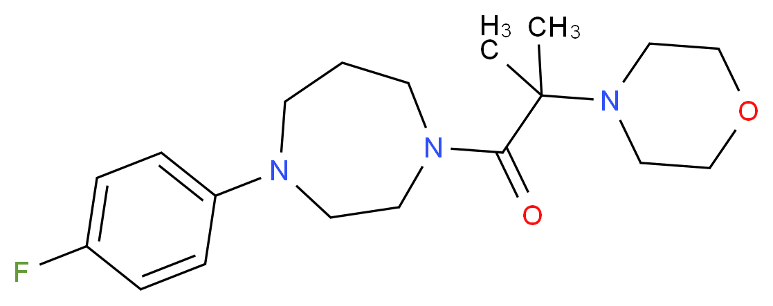 1-(4-fluorophenyl)-4-[2-methyl-2-(4-morpholinyl)propanoyl]-1,4-diazepane_分子结构_CAS_)