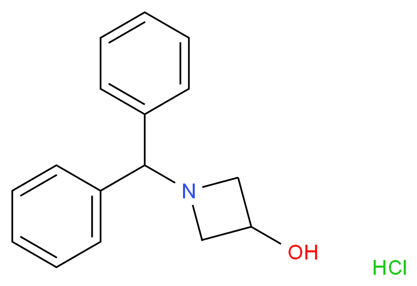 1-(diphenylmethyl)azetidin-3-ol hydrochloride_分子结构_CAS_90604-02-7