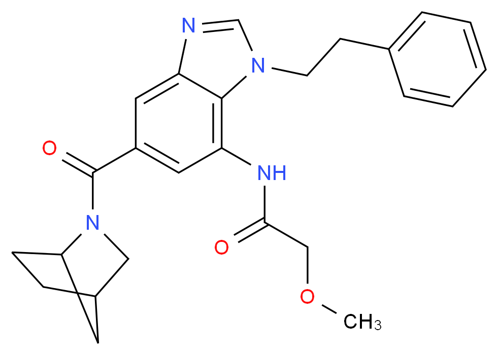 N-[5-(2-azabicyclo[2.2.1]hept-2-ylcarbonyl)-1-(2-phenylethyl)-1H-benzimidazol-7-yl]-2-methoxyacetamide_分子结构_CAS_)