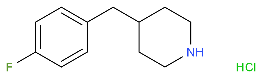 4-[(4-fluorophenyl)methyl]piperidine hydrochloride_分子结构_CAS_193357-52-7