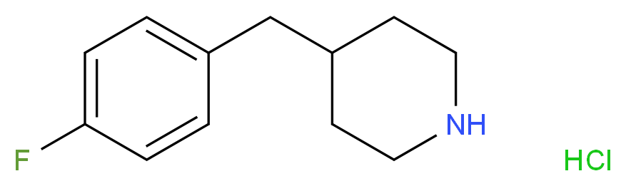 4-(4-FLUOROBENZYL)PIPERIDINE HYDROCHLORIDE_分子结构_CAS_193357-52-7)