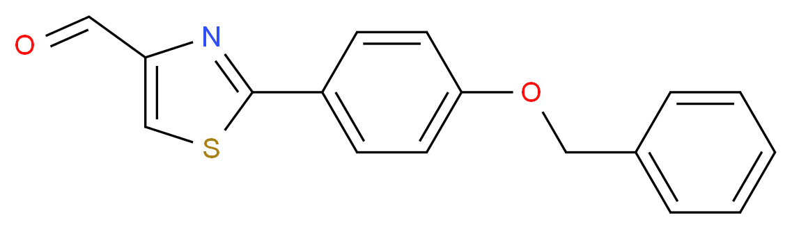 2-(4-BENZYLOXY-PHENYL)-THIAZOLE-4-CARBALDEHYDE_分子结构_CAS_885278-93-3)