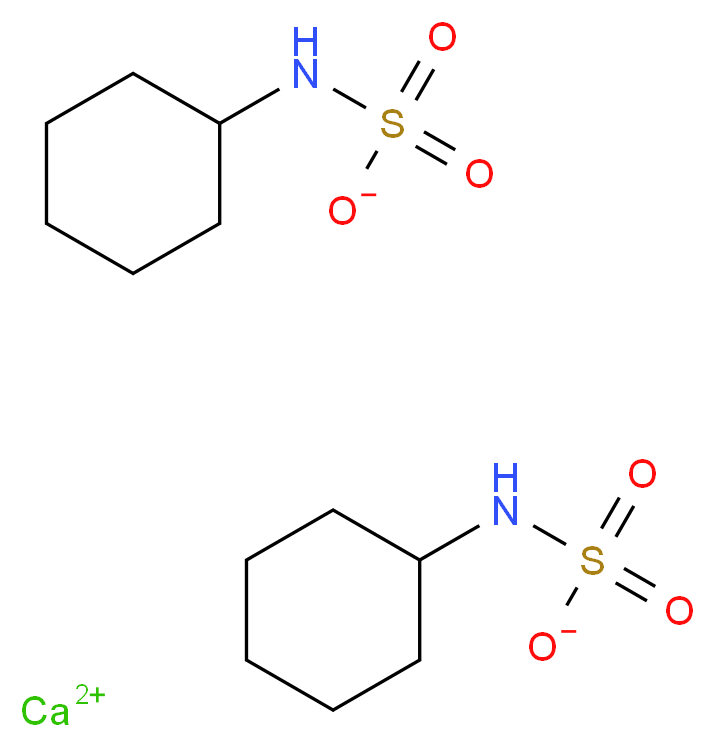 calcium bis(N-cyclohexylsulfamate)_分子结构_CAS_139-06-0