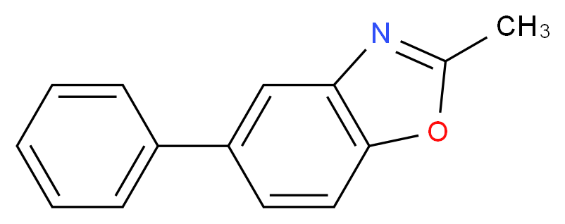 2-甲基-5-苯基苯并噁唑_分子结构_CAS_61931-68-8)