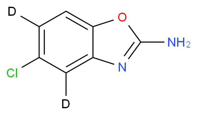 5-chloro(4,6-<sup>2</sup>H<sub>2</sub>)-1,3-benzoxazol-2-amine_分子结构_CAS_24160-33-6