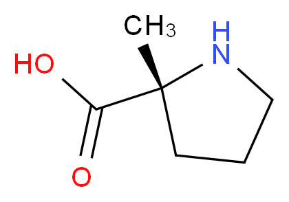 (2R)-2-methylpyrrolidine-2-carboxylic acid_分子结构_CAS_63399-77-9