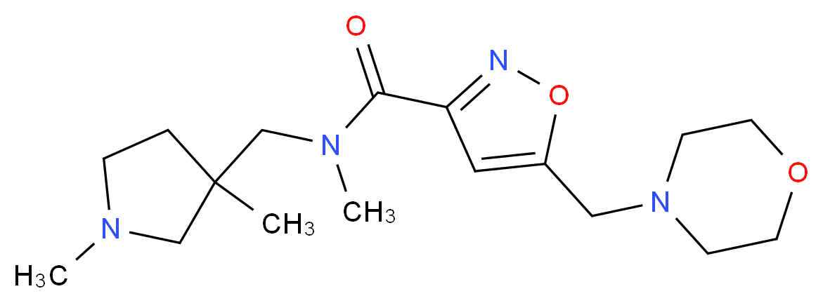 N-[(1,3-dimethylpyrrolidin-3-yl)methyl]-N-methyl-5-(morpholin-4-ylmethyl)isoxazole-3-carboxamide_分子结构_CAS_)
