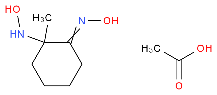 N-[2-(hydroxyimino)-1-methylcyclohexyl]hydroxylamine; acetic acid_分子结构_CAS_13785-66-5