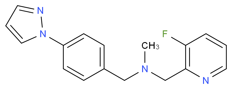 1-(3-fluoro-2-pyridinyl)-N-methyl-N-[4-(1H-pyrazol-1-yl)benzyl]methanamine_分子结构_CAS_)