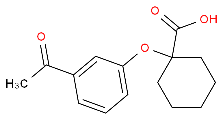 1-(3-acetylphenoxy)cyclohexanecarboxylic acid_分子结构_CAS_)