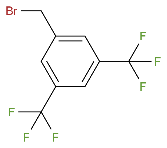 3,5-Bis(trifluoromethyl)benzyl bromide 98%_分子结构_CAS_32247-96-4)