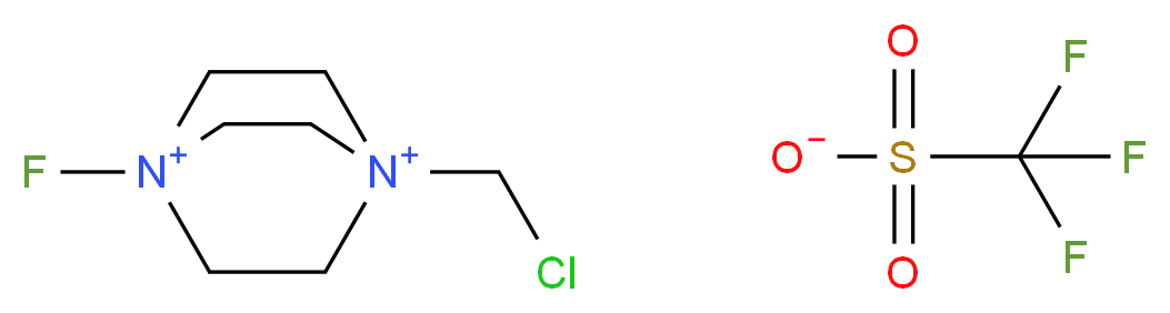 4-(chloromethyl)-1-fluoro-1,4-diazabicyclo[2.2.2]octane-1,4-diium trifluoromethanesulfonate_分子结构_CAS_140681-68-1