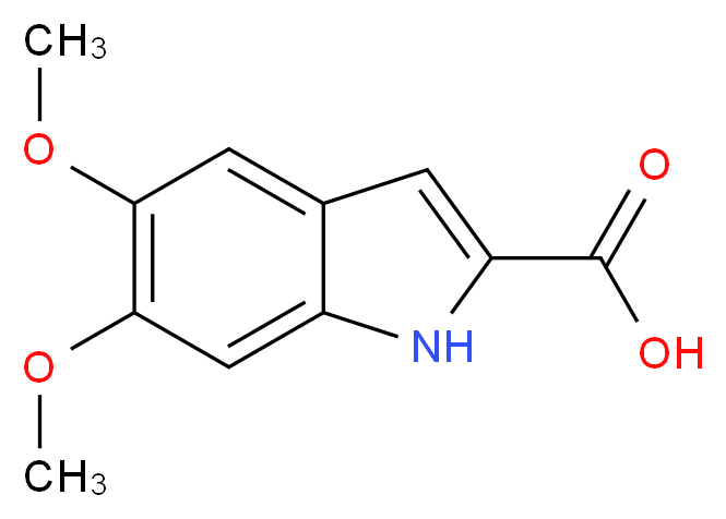 5,6-二甲氧基吲哚-2-甲酸_分子结构_CAS_88210-96-2)