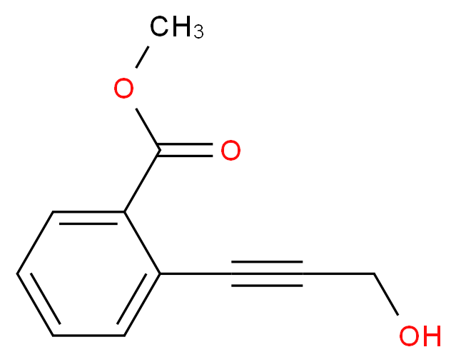 methyl 2-(3-hydroxyprop-1-yn-1-yl)benzoate_分子结构_CAS_103606-72-0