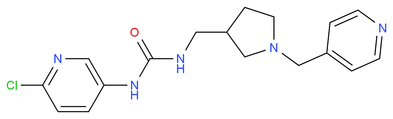 N-(6-chloropyridin-3-yl)-N'-{[1-(pyridin-4-ylmethyl)pyrrolidin-3-yl]methyl}urea_分子结构_CAS_)