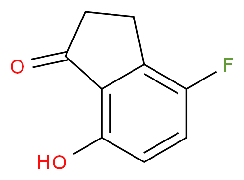 4-fluoro-7-hydroxy-2,3-dihydro-1H-inden-1-one_分子结构_CAS_136191-16-7