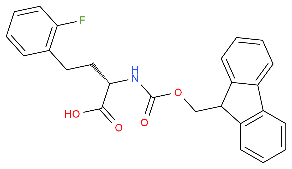 (S)-2-(9H-FLUOREN-9-YLMETHOXYCARBONYLAMINO)-4-(2-FLUORO-PHENYL)-BUTYRIC ACID_分子结构_CAS_)
