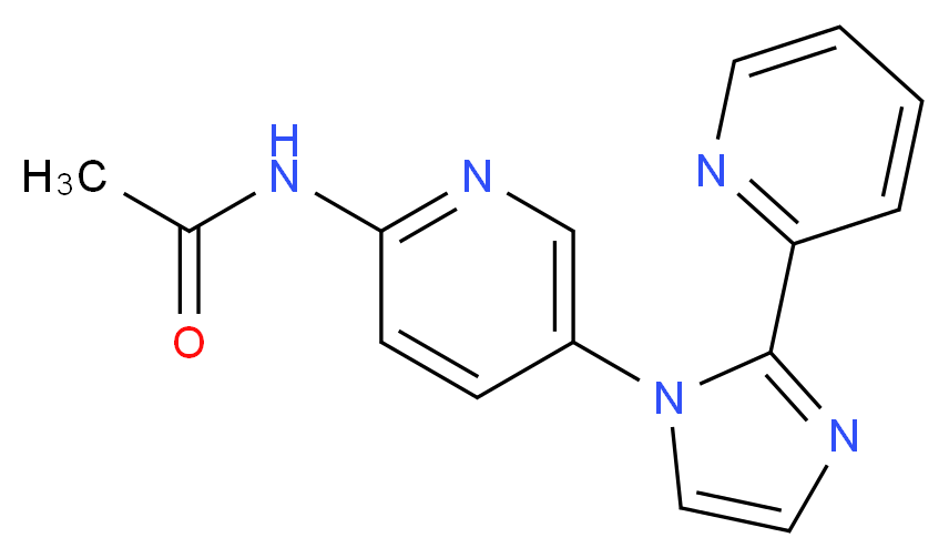 N-[5-(2-pyridin-2-yl-1H-imidazol-1-yl)pyridin-2-yl]acetamide_分子结构_CAS_)