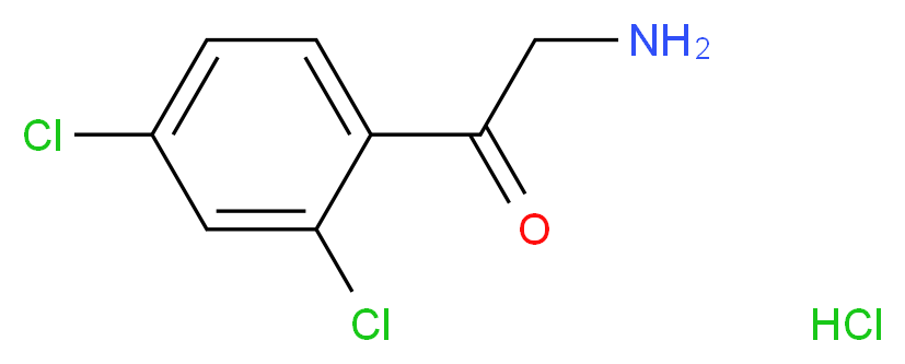 2-Amino-1-(2,4-dichlorophenyl)ethanone hydrochloride_分子结构_CAS_313553-17-2)