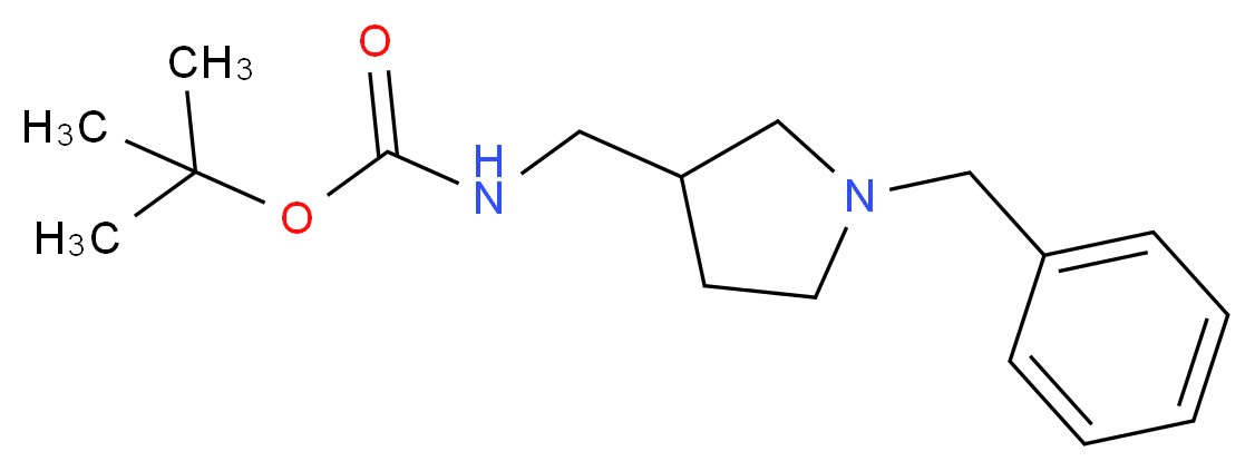  (1-Benzyl-pyrrolidin-3-ylmethyl)-carbamic acid tert-butyl ester_分子结构_CAS_155497-10-2)