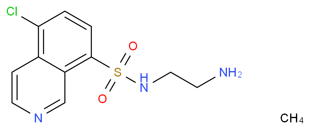 N-(2-aminoethyl)-5-chloroisoquinoline-8-sulfonamide; methane_分子结构_CAS_1177141-67-1