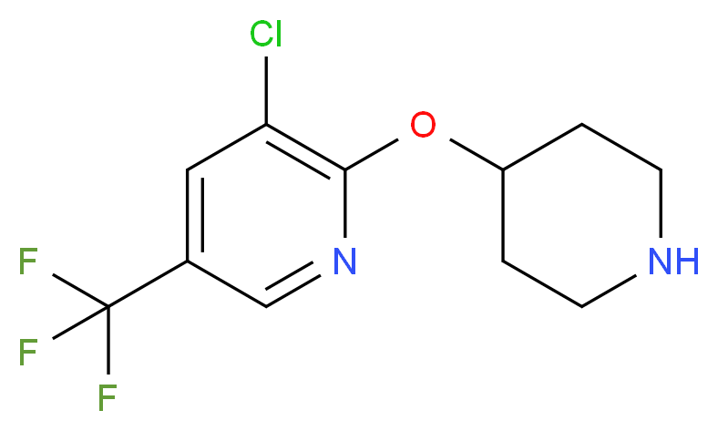 3-Chloro-5-(trifluoromethyl)-2-pyridinyl 4-piperidinyl ether_分子结构_CAS_)