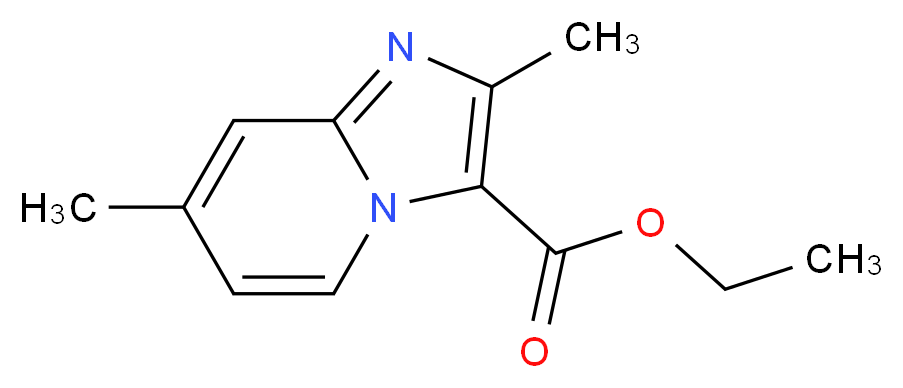 Ethyl 2,7-dimethylimidazo[1,2-a]pyridine-3-carboxylate_分子结构_CAS_81448-48-8)