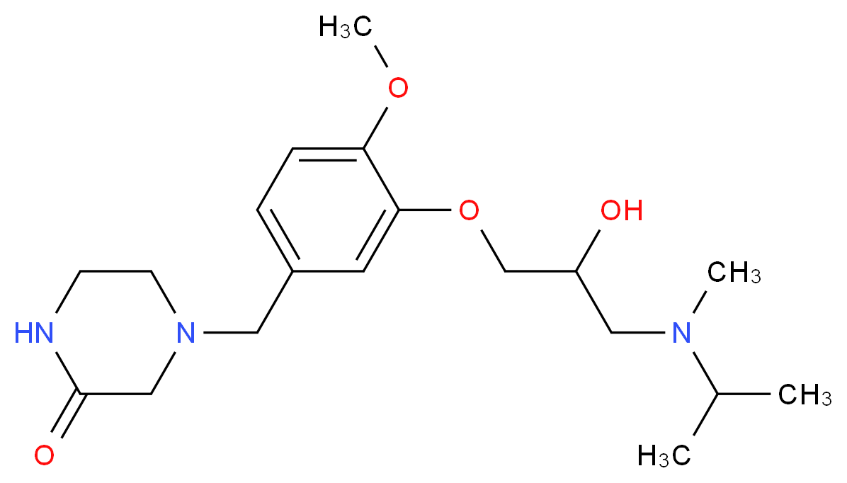4-(3-{2-hydroxy-3-[isopropyl(methyl)amino]propoxy}-4-methoxybenzyl)piperazin-2-one_分子结构_CAS_)