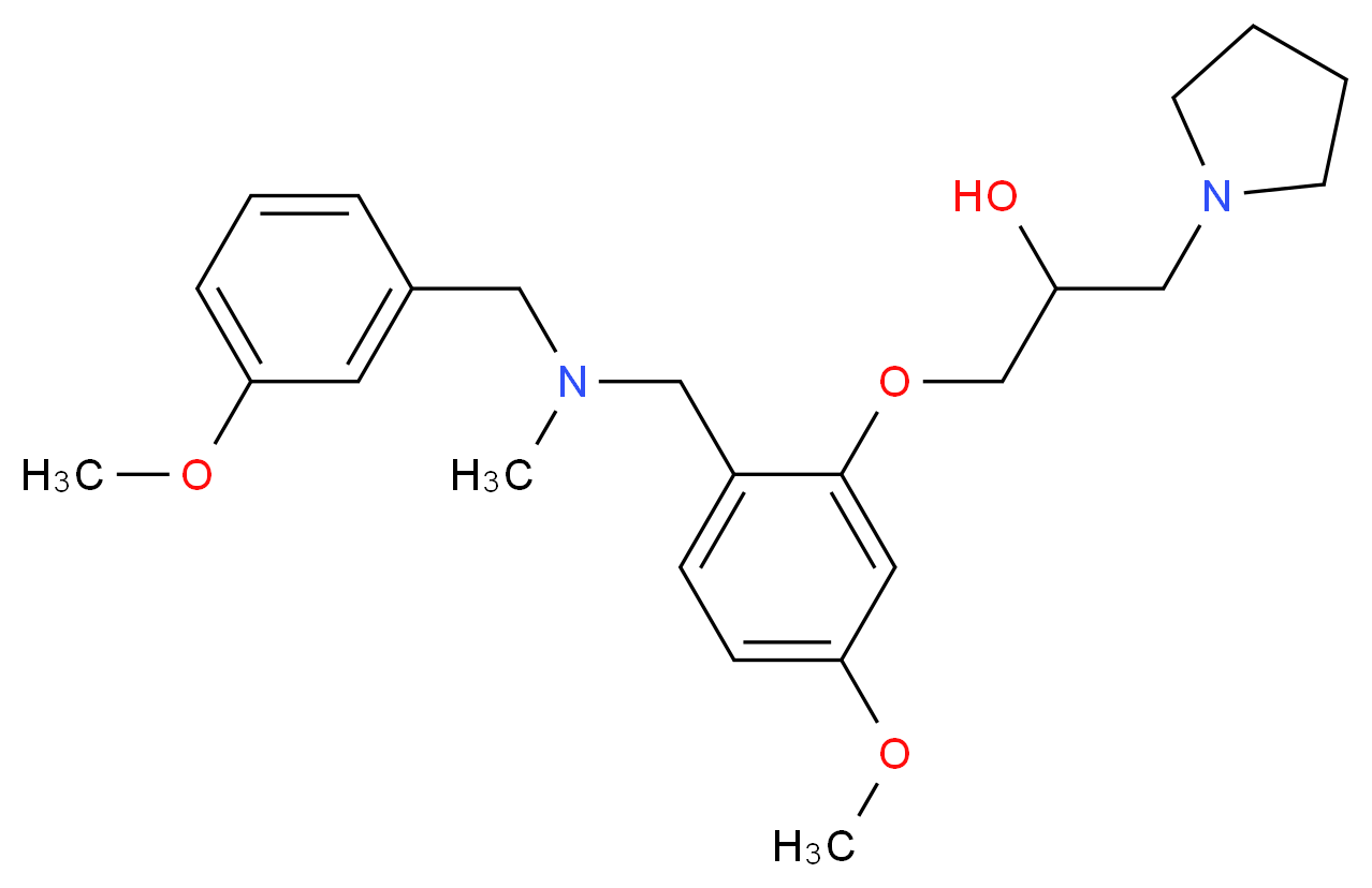 1-(5-methoxy-2-{[(3-methoxybenzyl)(methyl)amino]methyl}phenoxy)-3-(1-pyrrolidinyl)-2-propanol_分子结构_CAS_)