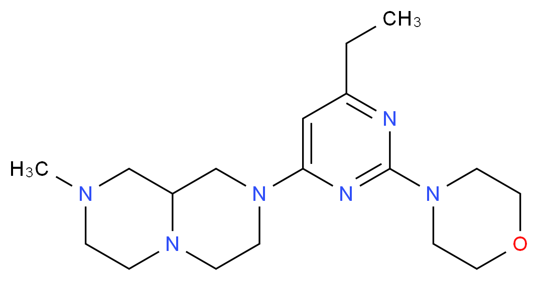 2-(6-ethyl-2-morpholin-4-ylpyrimidin-4-yl)-8-methyloctahydro-2H-pyrazino[1,2-a]pyrazine_分子结构_CAS_)