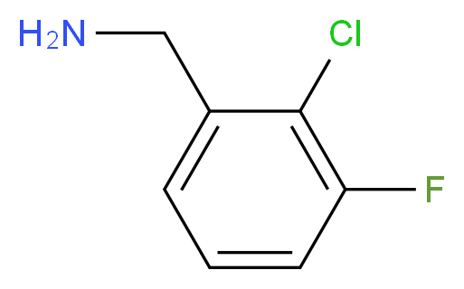 (2-chloro-3-fluorophenyl)methanamine_分子结构_CAS_72235-54-2