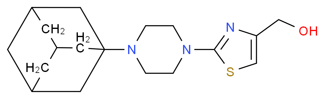 {2-[4-(1-adamantyl)-1-piperazinyl]-1,3-thiazol-4-yl}methanol_分子结构_CAS_)