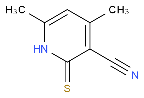 4,6-Dimethyl-2-thioxo-1,2-dihydropyridine-3-carbonitrile_分子结构_CAS_54585-47-6)