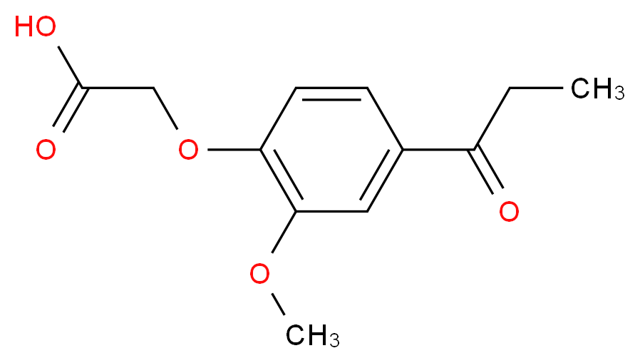 2-(2-methoxy-4-propanoylphenoxy)acetic acid_分子结构_CAS_22637-50-9