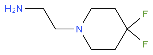 2-(4,4-difluoropiperidin-1-yl)ethan-1-amine_分子结构_CAS_605659-03-8