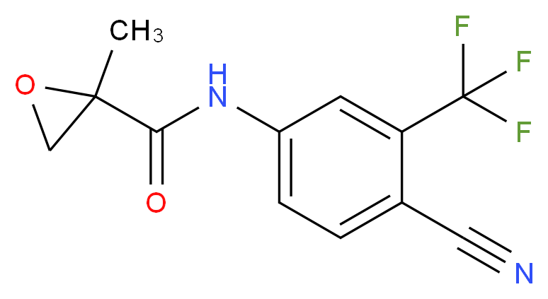 N-(4-Cyano-3-(trifluoromethyl)phenyl)-2-methyloxirane-2-carboxamide_分子结构_CAS_90357-51-0)