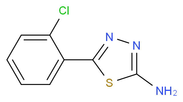5-(2-Chloro-phenyl)-[1,3,4]thiadiazol-2-ylamine_分子结构_CAS_828-81-9)