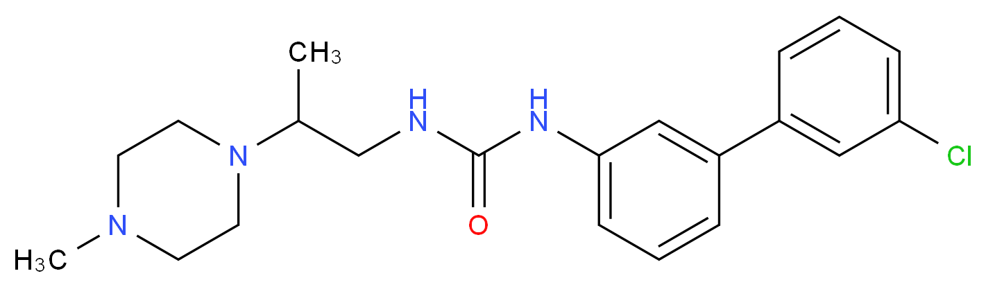 N-(3'-chlorobiphenyl-3-yl)-N'-[2-(4-methylpiperazin-1-yl)propyl]urea_分子结构_CAS_)