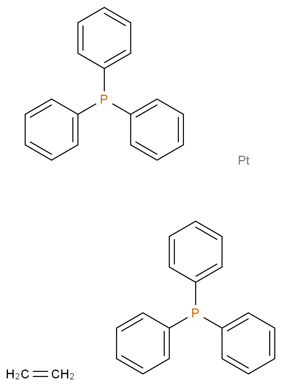 ethene bis(triphenylphosphane) platinum_分子结构_CAS_12120-15-9