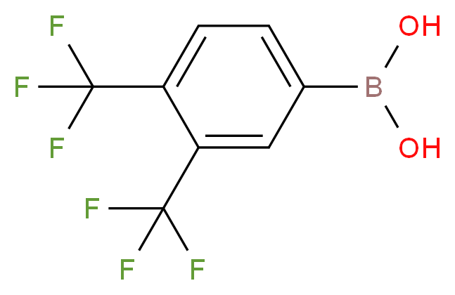 3,4-Bis(trifluoromethyl)phenylboronic acid_分子结构_CAS_1204745-88-9)