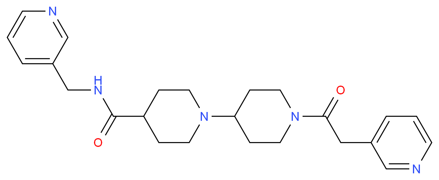 1'-(3-pyridinylacetyl)-N-(3-pyridinylmethyl)-1,4'-bipiperidine-4-carboxamide_分子结构_CAS_)